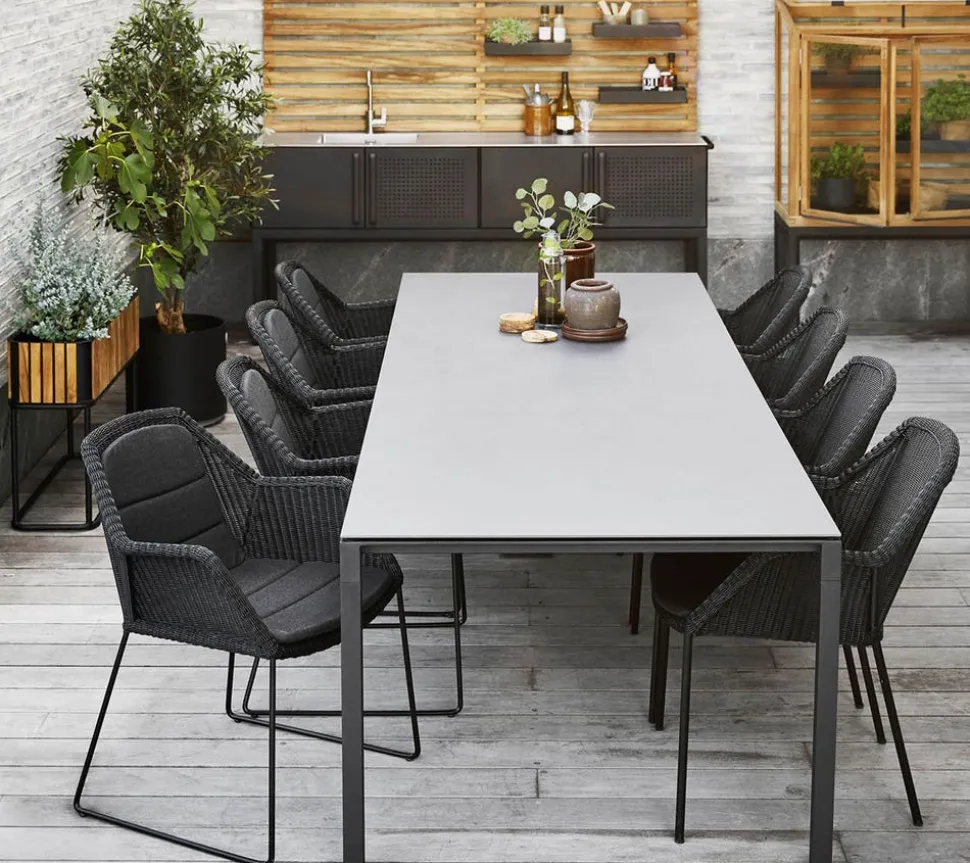 Pure Matbord 280x100 | Light Grey/Nero Black