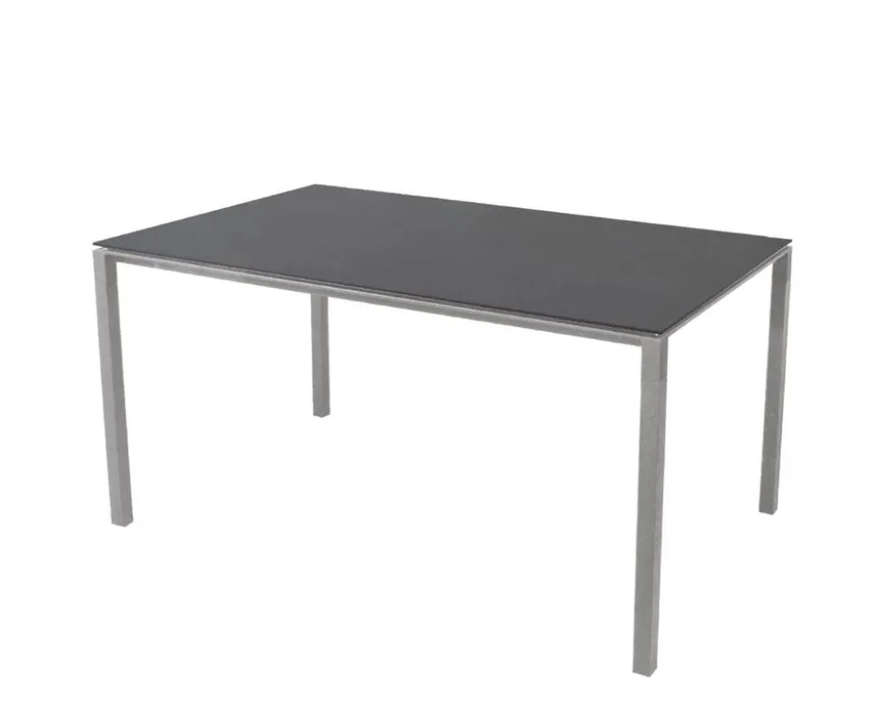 Pure Matbord | 150x90 | Light Grey/Nero Black