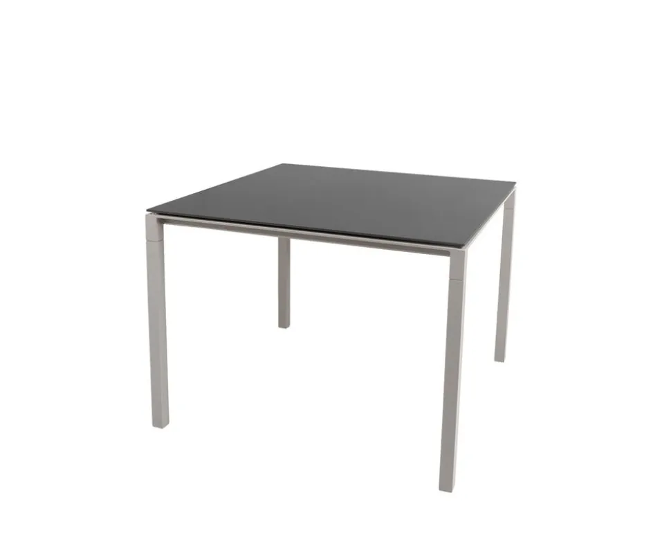 Pure Matbord 100x100 | Taupe/Nero Black