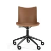 P/Wood Stol med hjul |Dark Wood / Black