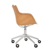 Q/Wood stol | Kromhjul och dyna | Light Wood / White