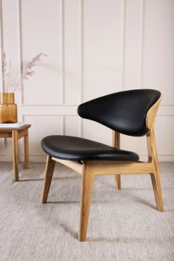 Ram Shell Lounge Chair | Trärygg | Läder