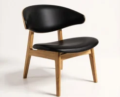 Ram Shell Lounge Chair | Trärygg | Läder
