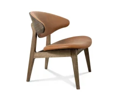 Ram Shell Lounge Chair | Trärygg | Läder