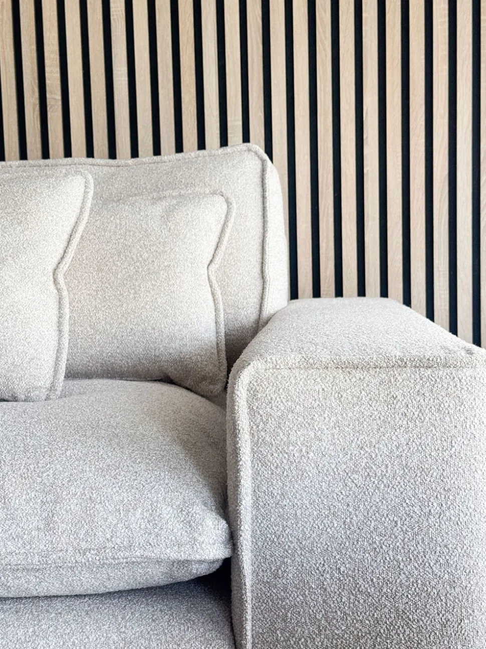 Rawlins 3-Sits Maxi | Tyg Sandra Ljusbeige