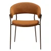 Reboot Karmstol | Pumpkin Spice Bouclé/Antique Brass