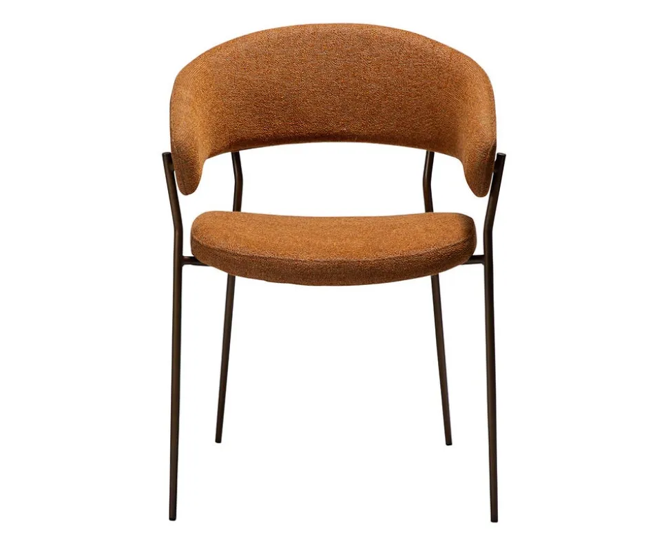 Reboot Karmstol | Pumpkin Spice Bouclé/Antique Brass