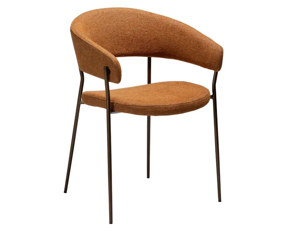Reboot Karmstol | Pumpkin Spice Bouclé/Antique Brass