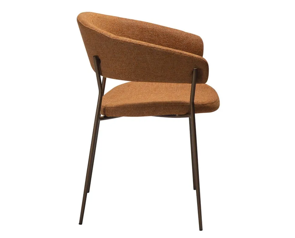Reboot Karmstol | Pumpkin Spice Bouclé/Antique Brass