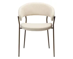 Reboot Karmstol | Simply Beige Bouclé/Antique Brass