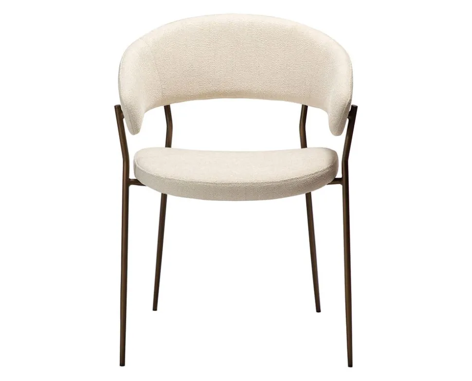 Reboot Karmstol | Simply Beige Bouclé/Antique Brass