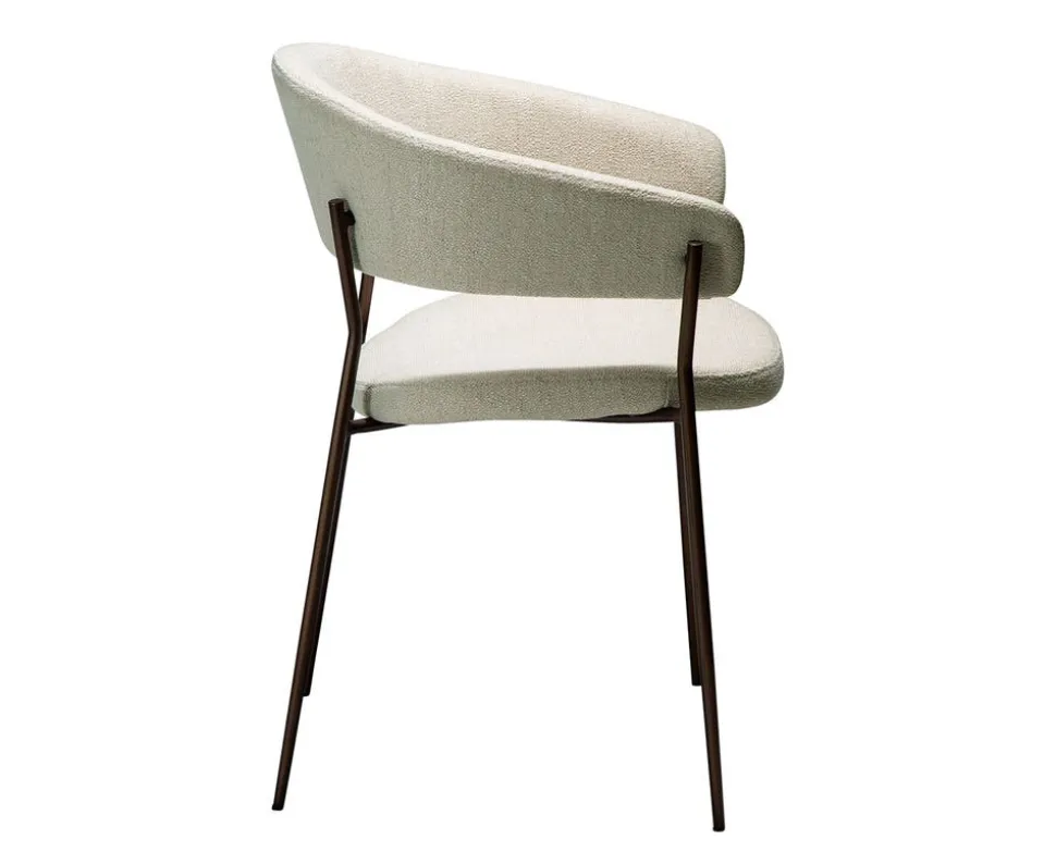 Reboot Karmstol | Simply Beige Bouclé/Antique Brass