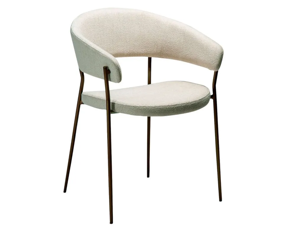 Reboot Karmstol | Simply Beige Bouclé/Antique Brass