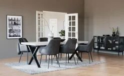 Reily Karmstol | Mörkgrå Microfiber
