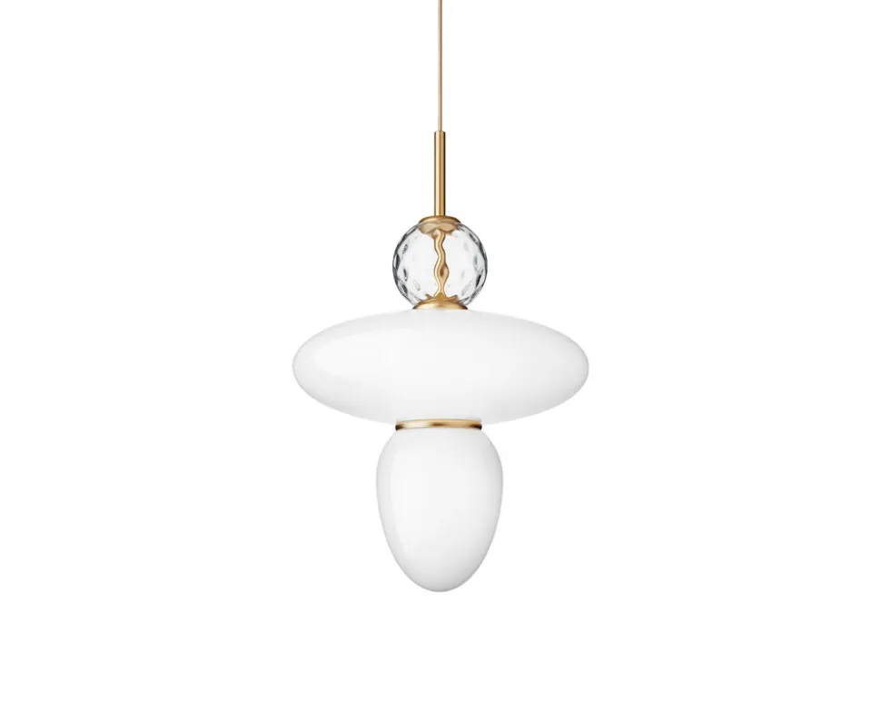 Rizzatto 43 Pendel | Satin Brass/Opal