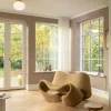 Rizzatto 301 Taklampa | Satin Brass/Opal