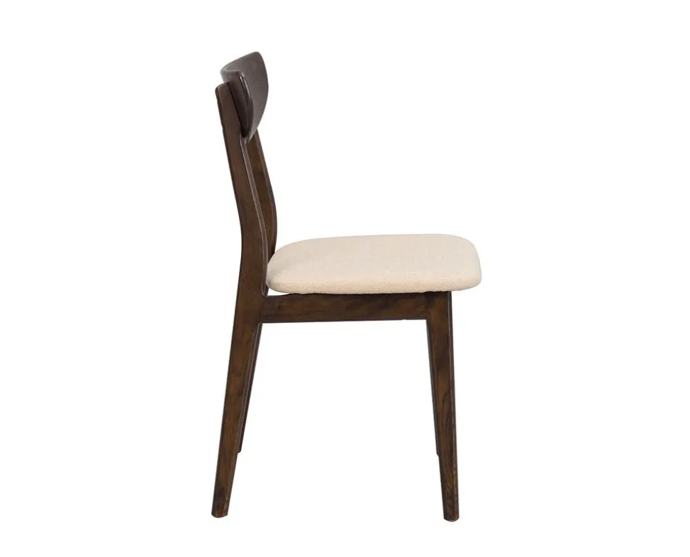 Rodham Stol | Brun ek, beige