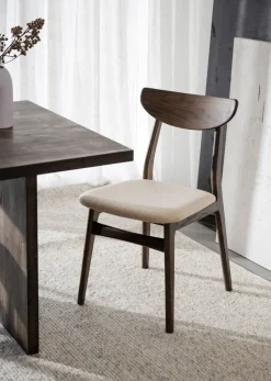 Rodham Stol | Brun ek, beige