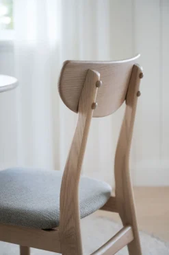 Rodham Stol | Vitpigm. Ek, Gråbeige