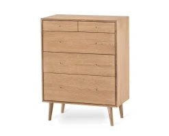 Scandi Byrå | 3+2 lådor | Oljad ek