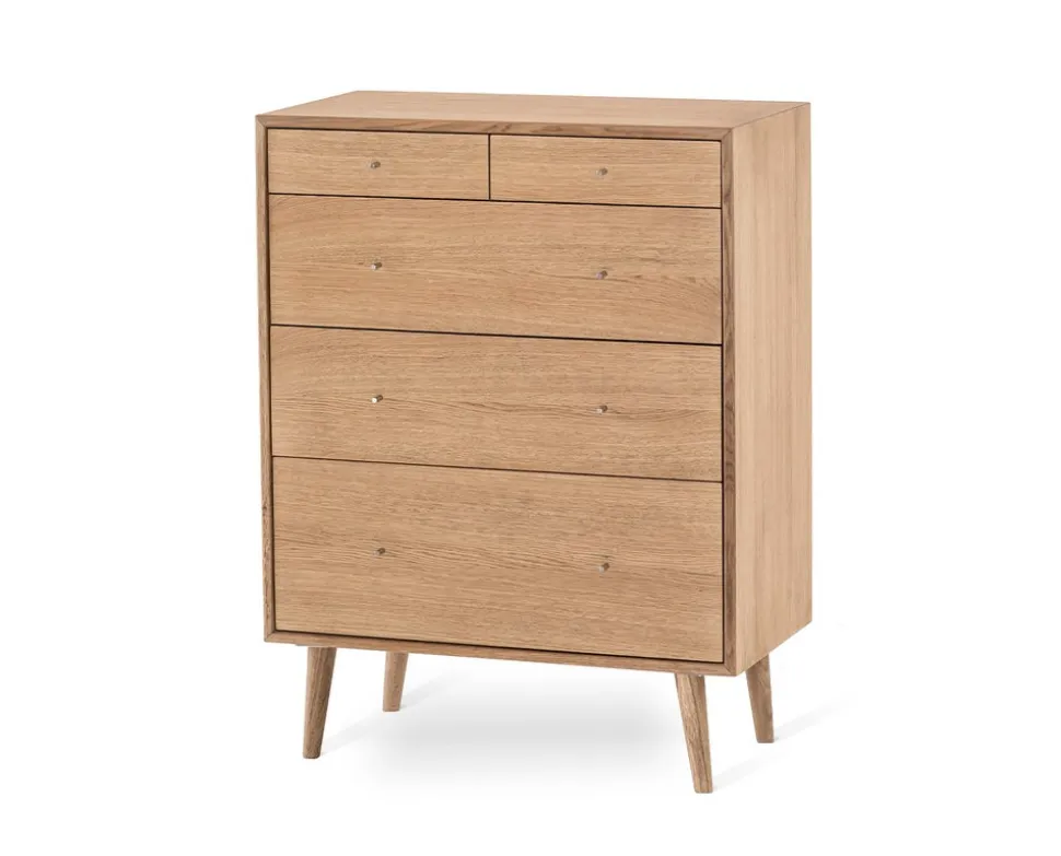 Scandi Byrå | 3+2 lådor | Oljad ek