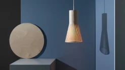 Secto small 4201 taklampa Naturbjörk