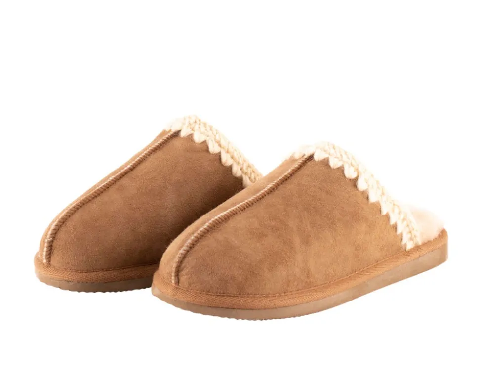 Selina Fårskinnstofflor Chestnut | Storlek 36