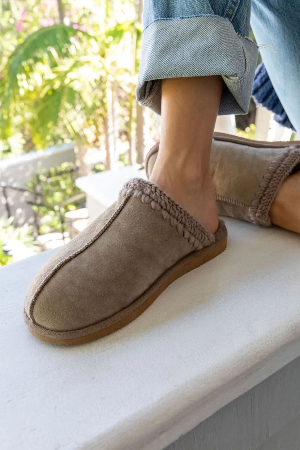 Selina Fårskinnstofflor Chestnut | Storlek 36