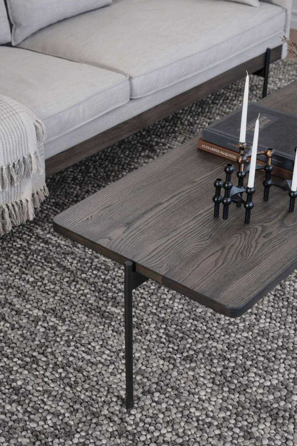Shelton Soffbord | 145x60 Brun Ask