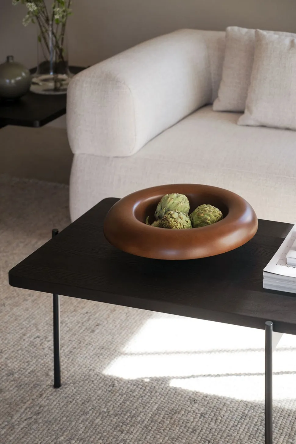Shelton Soffbord | 145x60 Svart Ask