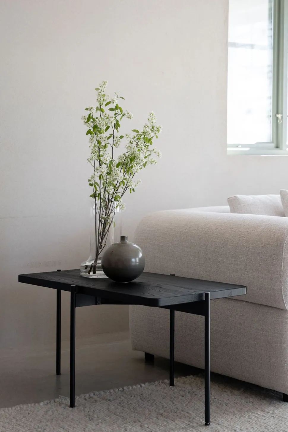 Shelton Soffbord | 95x50 Svart Ask