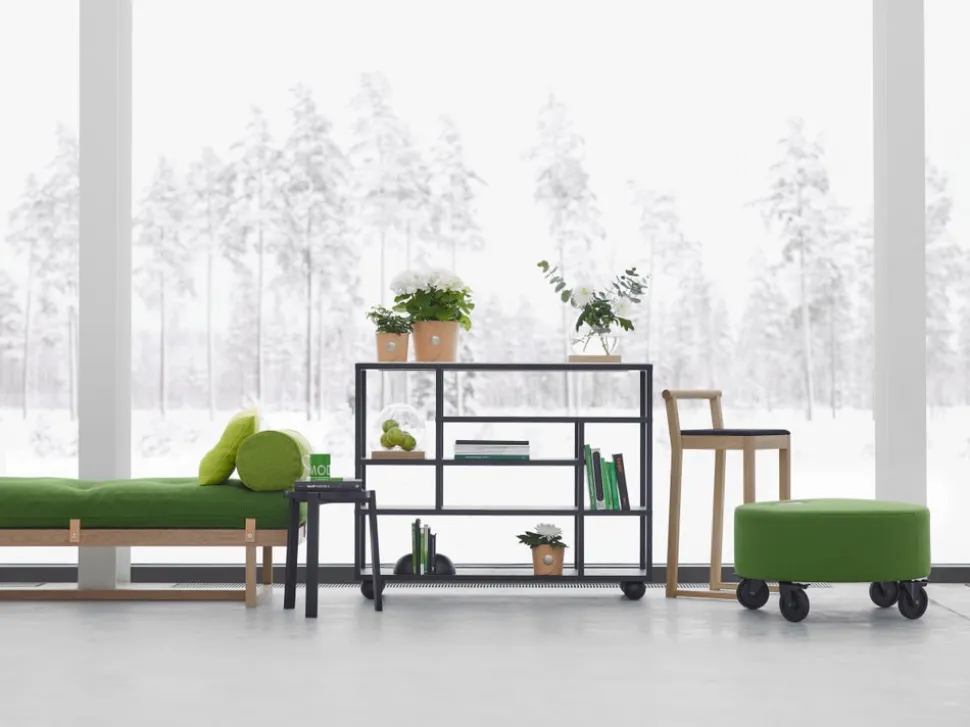 Show Hylla | Svart Ek, Carrara Marmor