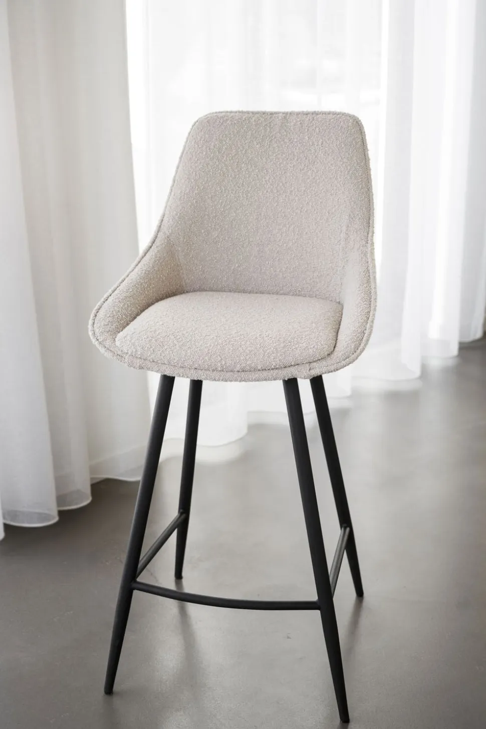 Sierra Barstol | Beige Bouclé