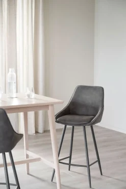 Sierra Barstol | Mörkgrått Microfibertyg