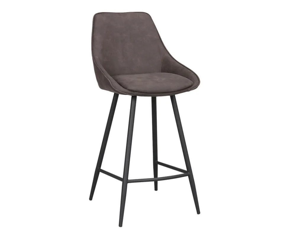 Sierra Barstol | Mörkgrått Microfibertyg