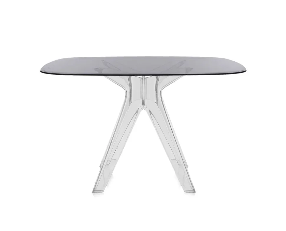Sir Gìo matbord 120 Transparent | Rökgrå