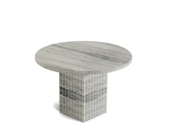 Soho Coffee Table Low | Silver Travertine