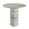 Soho Dining Table | Silver Travertine