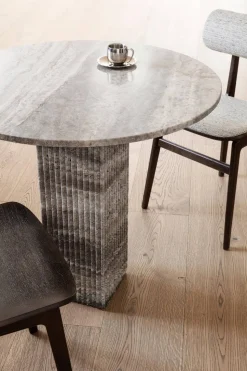 Soho Dining Table | Silver Travertine