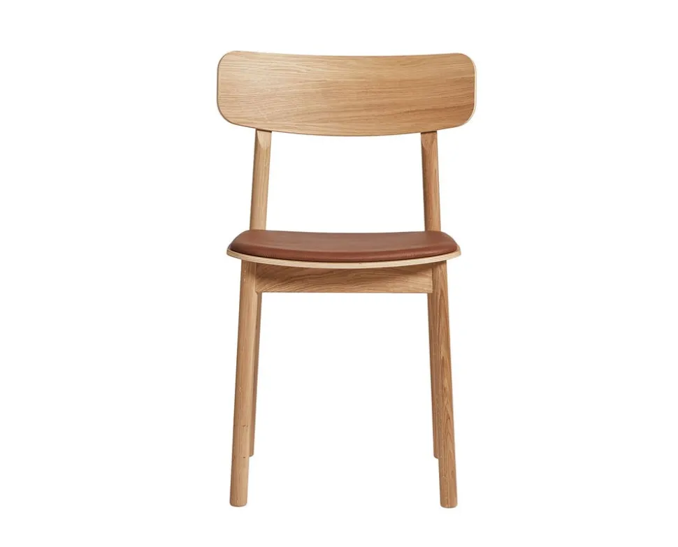 Soma Stol Oljad Ek | Lädersits Cognac