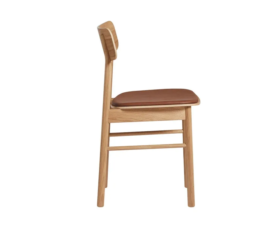 Soma Stol Oljad Ek | Lädersits Cognac
