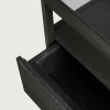 Spindle Sängbord | Svart Ek