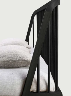 Spindle Sängram | Svart Ek | 160x200 cm