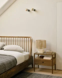 Spindle Sängram | Teak | 160x200 cm