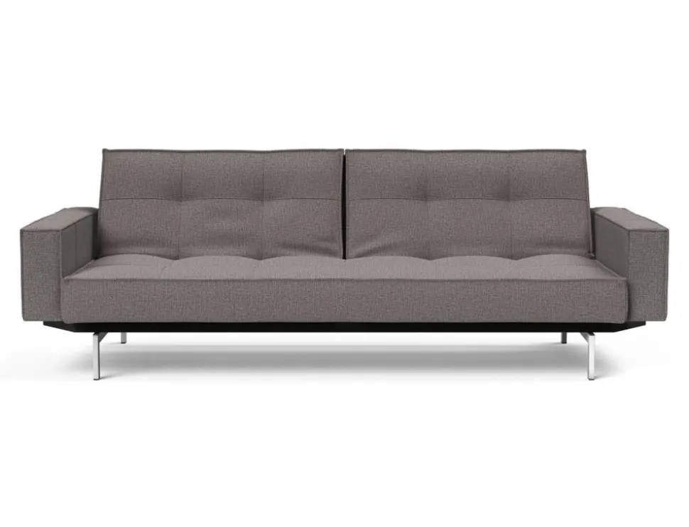 Splitback Bäddsoffa m armstöd med Kromben