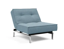 Splitback Fåtölj | 525 Mixed Dance Light Blue med Kromben