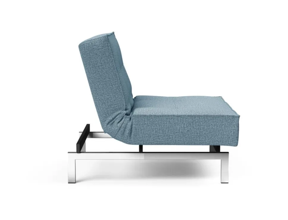 Splitback Fåtölj | 525 Mixed Dance Light Blue med Kromben