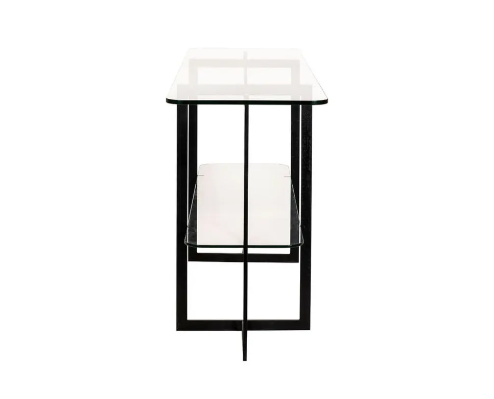 Square Avlastningsbord | Svart/ Glas