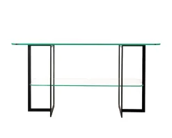 Square Avlastningsbord | Svart/ Glas