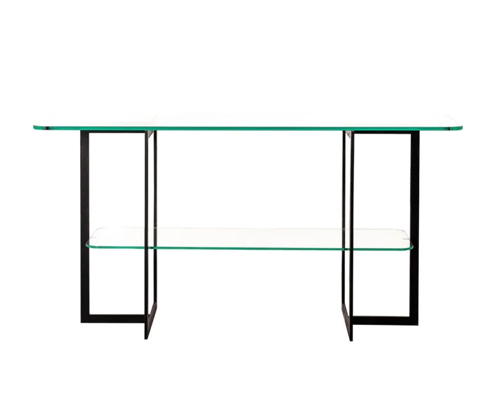 Square Avlastningsbord | Svart/ Glas